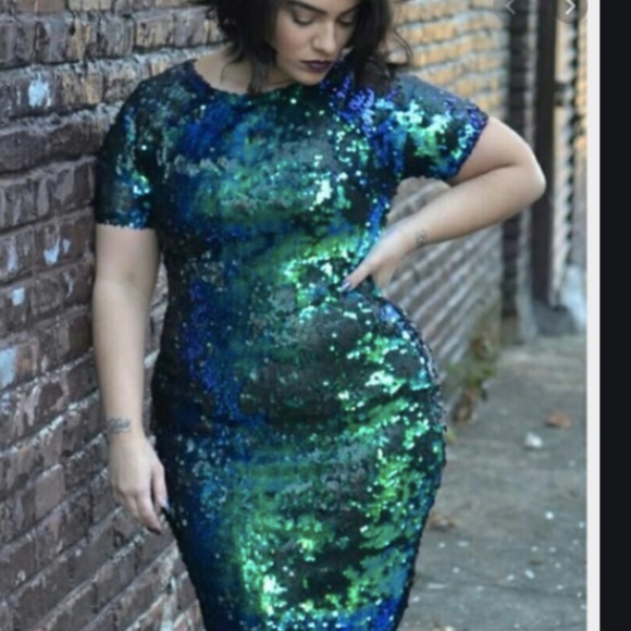 ax paris curve green dress